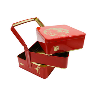 Custom Metal Square Bags Tin Box Packaging For Cookies