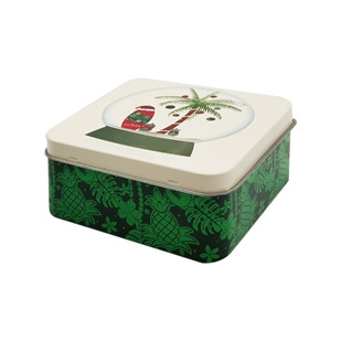 Logo Customizable Metal Printed Tin Box With Lid