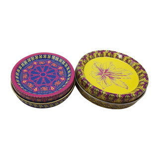 Embossed Metal Storage Decorative Printed Tin Box With Lid