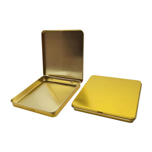 good quality Small Hinged Square Galvanized Metal Storage Mini Tin Boxes With Lids wholesale