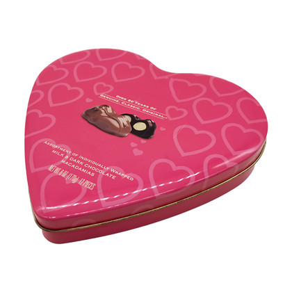 Heart-Shaped Small Glossy Metal Storage Containers Mini Tin Box For Crafts