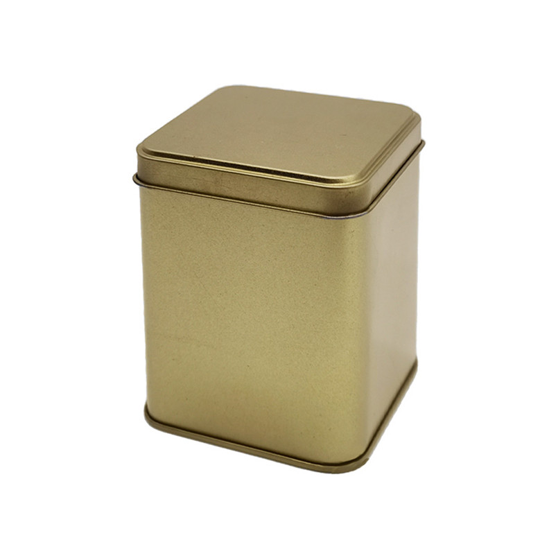 Custom Size Food Safe Premium Square Shape Metal Tin Box for Elegant Tea Packing