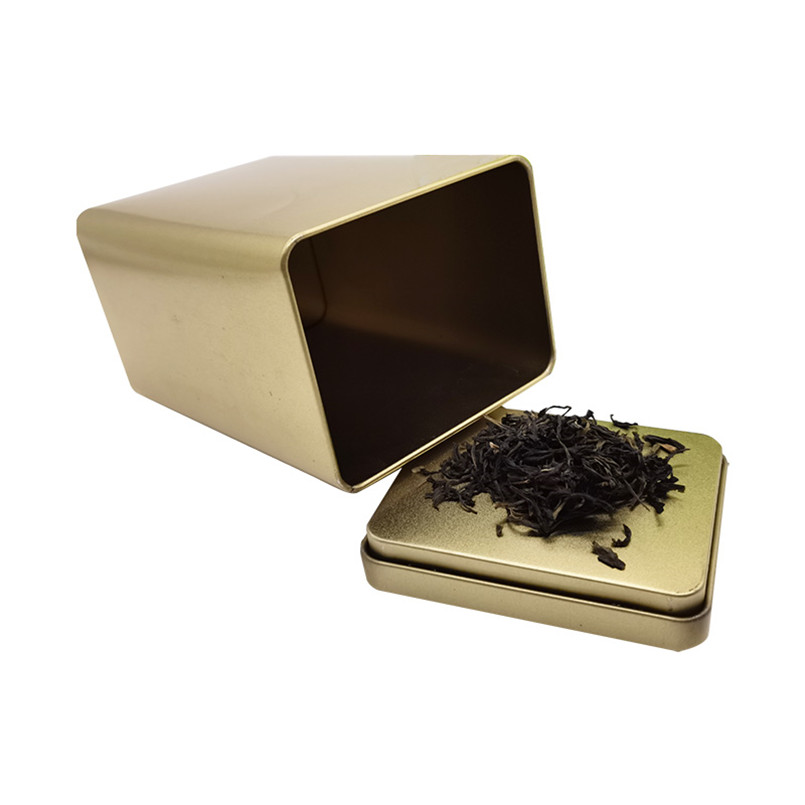 Manufacturer Wholesale Premium Square Metal Black Tea Tin Box for Elegant Tea Storage