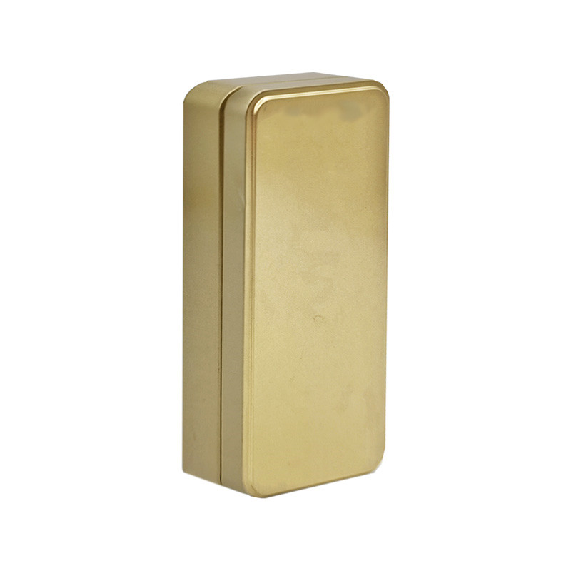 Exquisite Gold Rectangular Gift Tin Box and Durable Tin Box Rectangular for Stylish Storage and Packaging