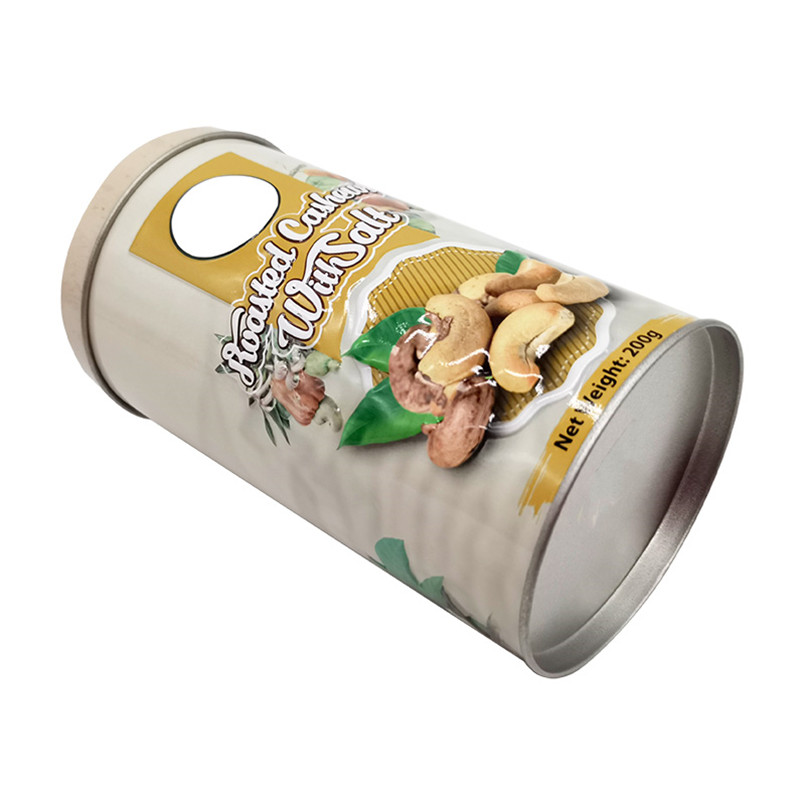 Premium Quality Custom Printed Round Tin Box for Organic Peanuts