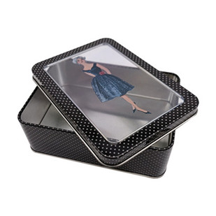 Metal Custom Gift Square Tin Boxes With Logo