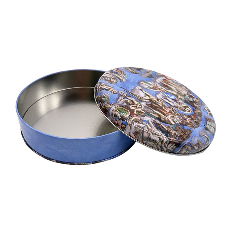 Food Grade Exquisite Custom Metal Round Chocolate Gift Tins