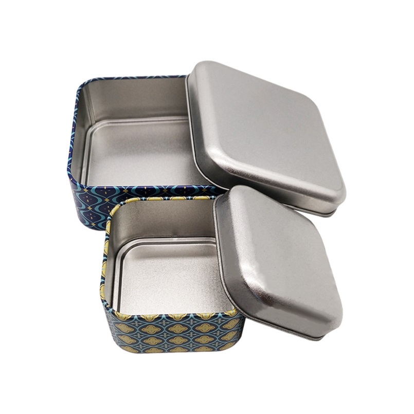 High Quality Food Accessible Recycled Tinplate Cheap Metal Square Cookie Tins