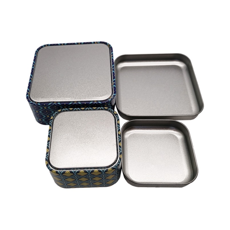 Wholesale Price Custom Eco Printing Tinplate Square Cookie Tin Box Bulk