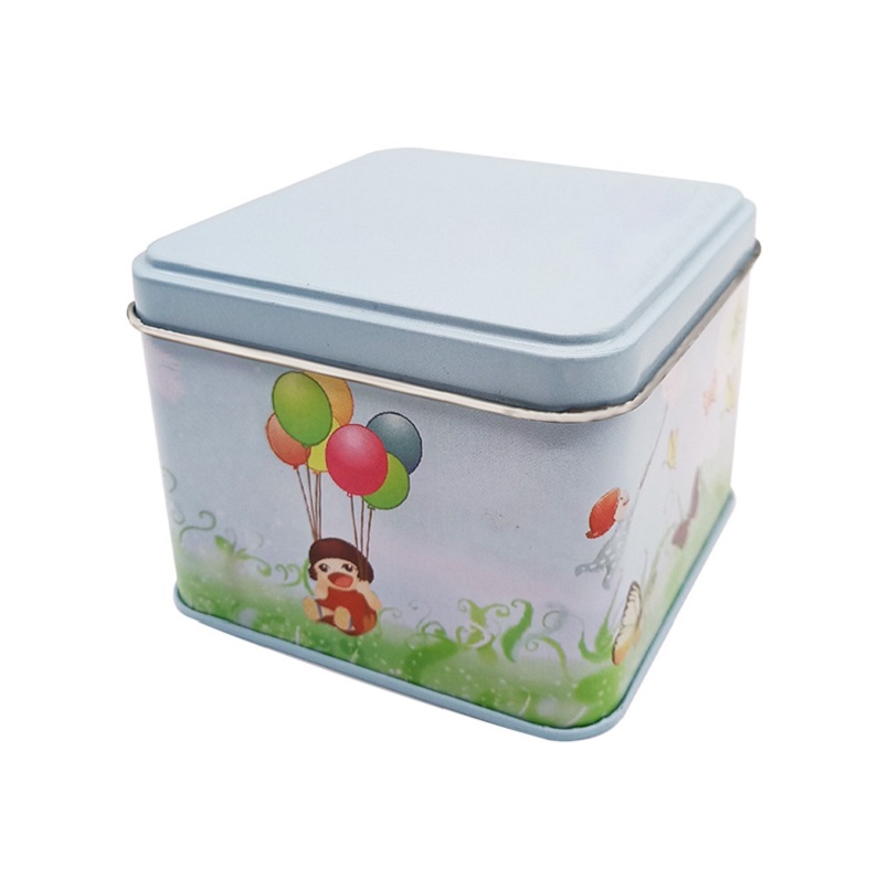 Customized Round R Angle Recycled Tinplate Airtight Cookie Tin Packaging