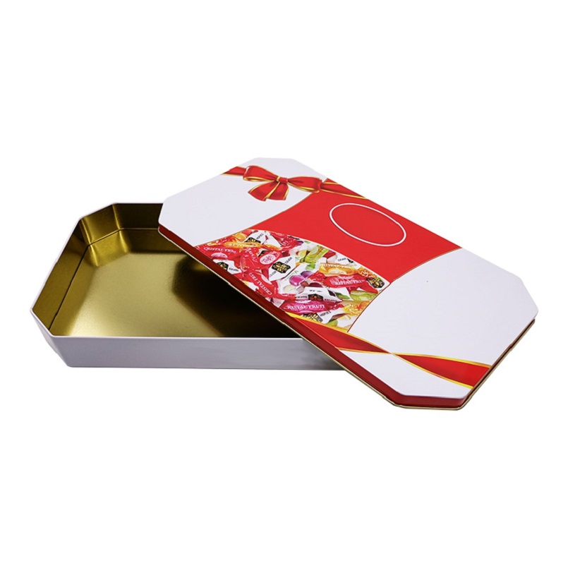 High Quality Custom Shaped Printed Metal Candy Tin Box