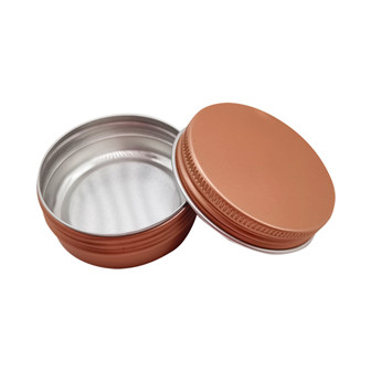 Custom Printed Aluminum Cosmetic Tin Can With Screw Lid