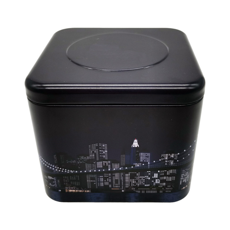 good quality Custom Printed Food Accessible Recyclable Square Coffee Tin Cans wholesale