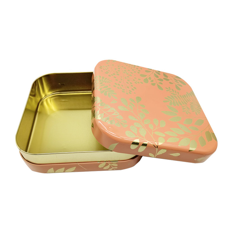 Factory Wholesale Fashionable Luxury R-angle Design Christmas Gift Tin