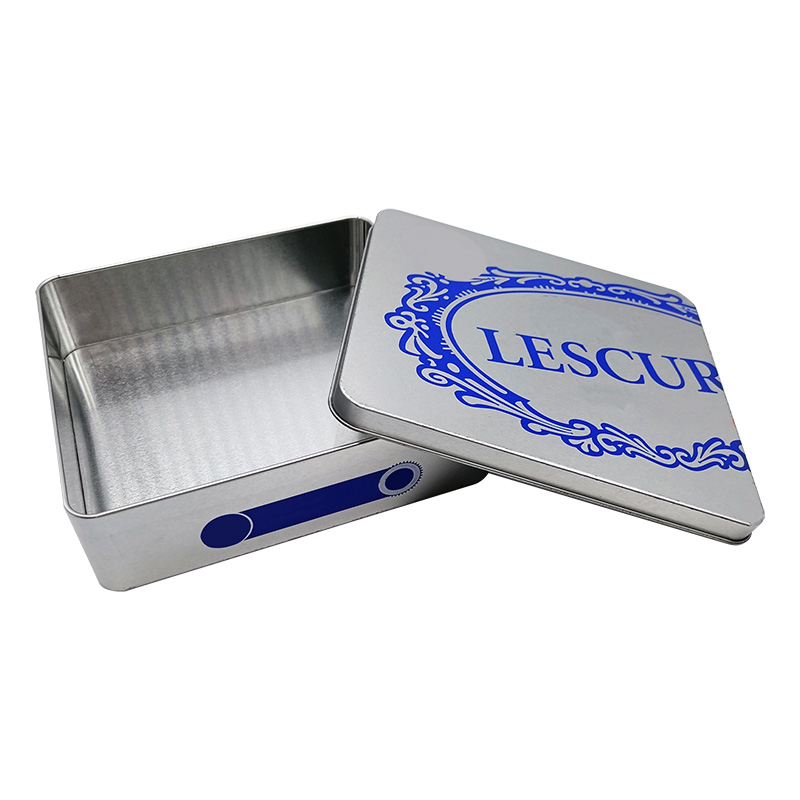 Oem Odm Small Gift Silver Wholesale Hinge Custom Tin Box