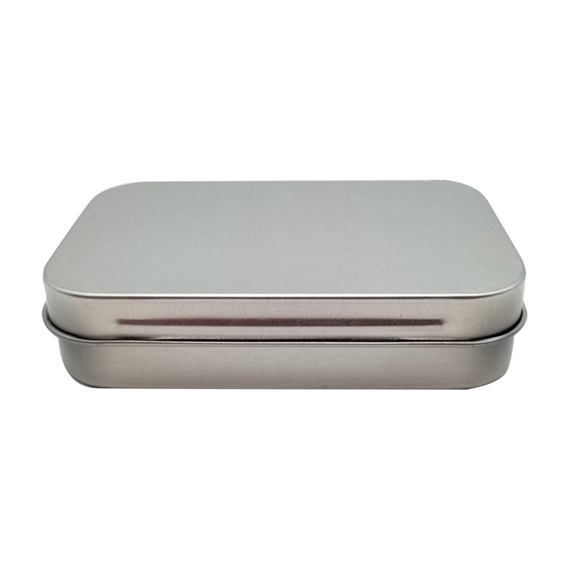 Small Rectangular Shape Slide Lid Metal Tin Package Mini Gift Tinbox