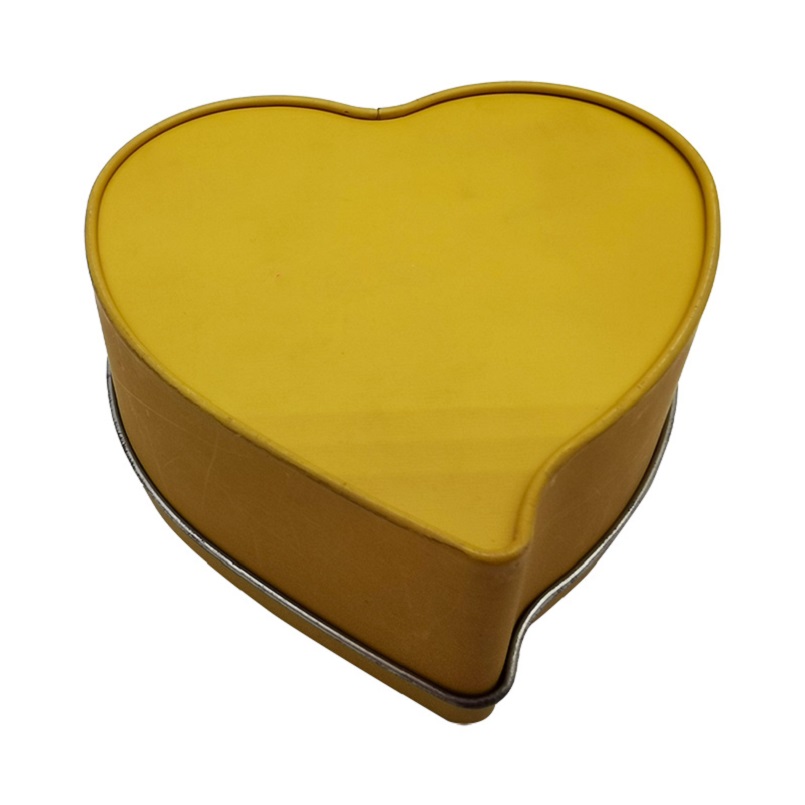 Heart Shaped Gold Color Airtight Small Custom Chocolate Square Storage Tins