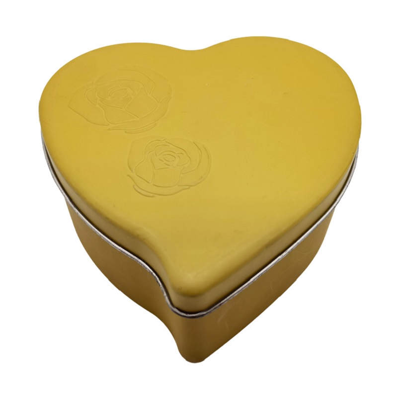 good quality Heart Shaped Gold Color Airtight Small Custom Chocolate Square Storage Tins wholesale