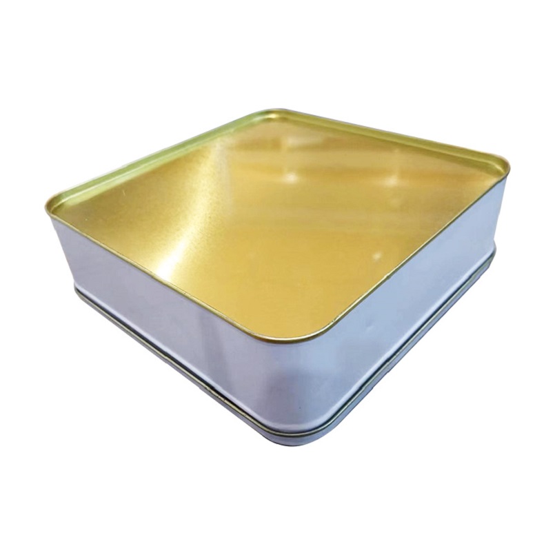 Air Tight Sealed Minimalist Design Custom Printed Square Metal Chocolate Tin Box