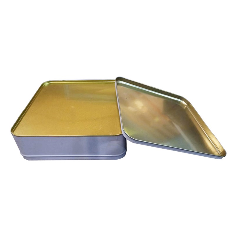 Air Tight Sealed Minimalist Design Custom Printed Square Metal Chocolate Tin Box