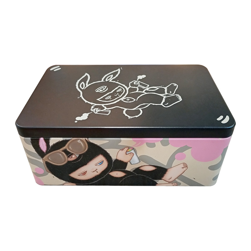 Tin Product Custom Logo Rectangle Tinplate Metal Gift Box