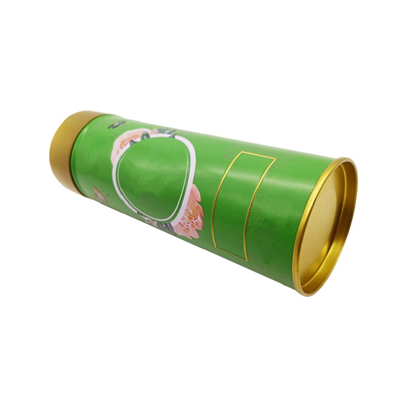 Wholesale Recycled Tinplate Double Lids Sealing Customized Printed Tall Tea Tin Boxes