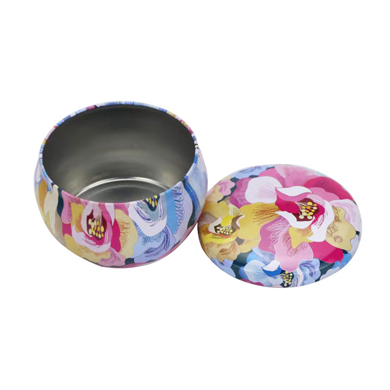 In Stock Candy Cookie Round Box Soft Pink Chocolate Packaging Spice Wedding Gift Metal Candle Tins Can