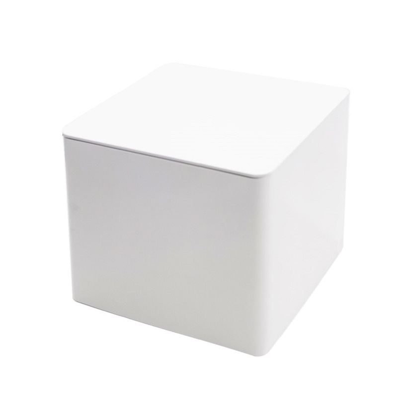 Custom Airtight Lock Container White Square Metal Tin Box for Tea Bags