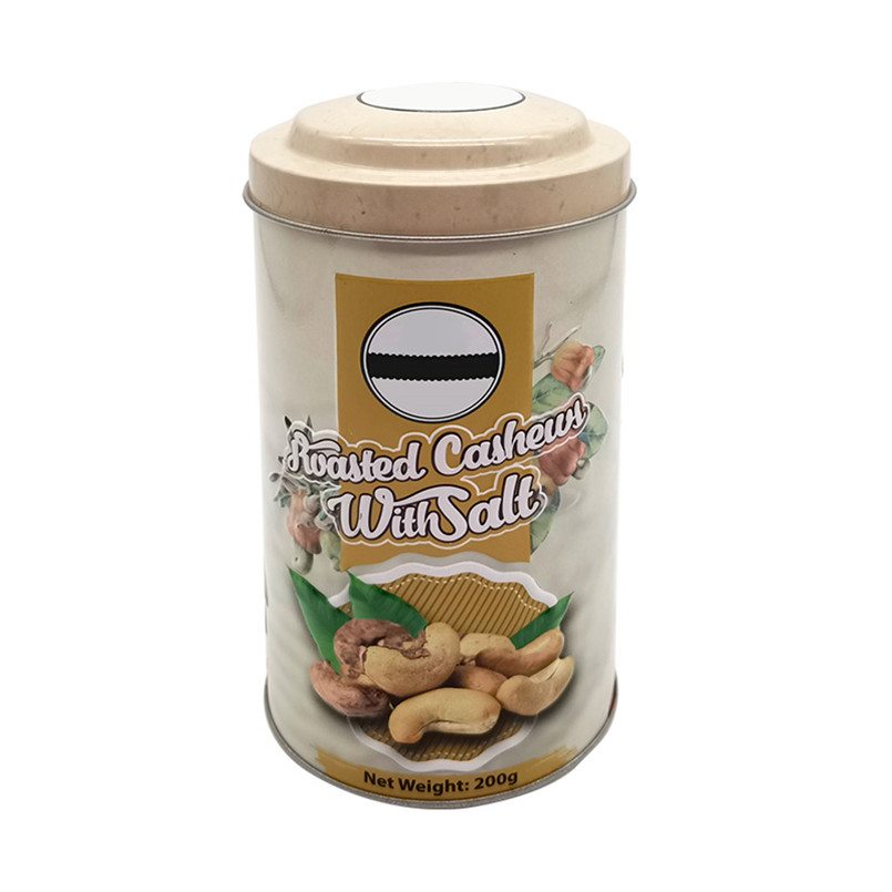 Hot Sale Customized Empty Round Tin Can Container for Cashew Nuts